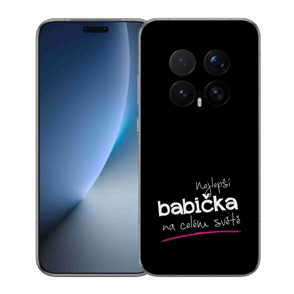 Gél borítás mmCase a Honor Magic 8 Pro - Legjobb nagyi 4 fekete háttérrel