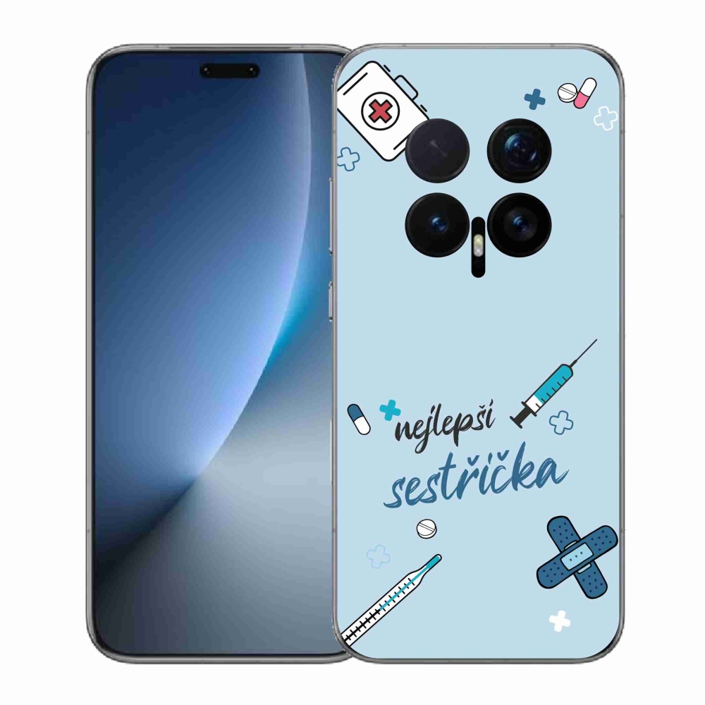 Gél borító mmCase a Honor Magic 8 Pro-n - legjobb kishúg kék háttérrel