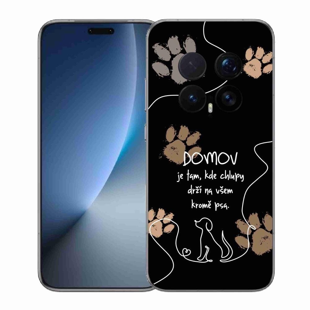 Gél borítás mmCase a Honor Magic 8 Pro készülékhez - kutya motívum fekete háttérrel