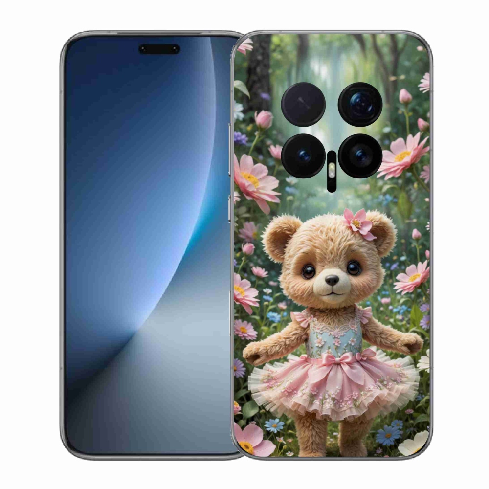 mmCase gél tok az Honor Magic 8 Pro-hoz – aranyos mackó virágok között