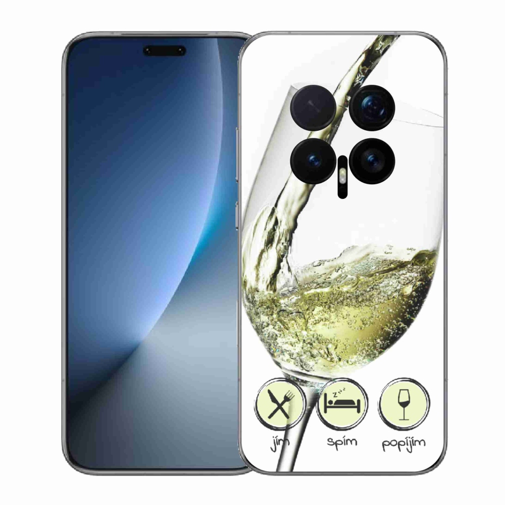 Zselés borítás mmCase a Honor Magic 8 Pro készülékhez - borospohár fehér