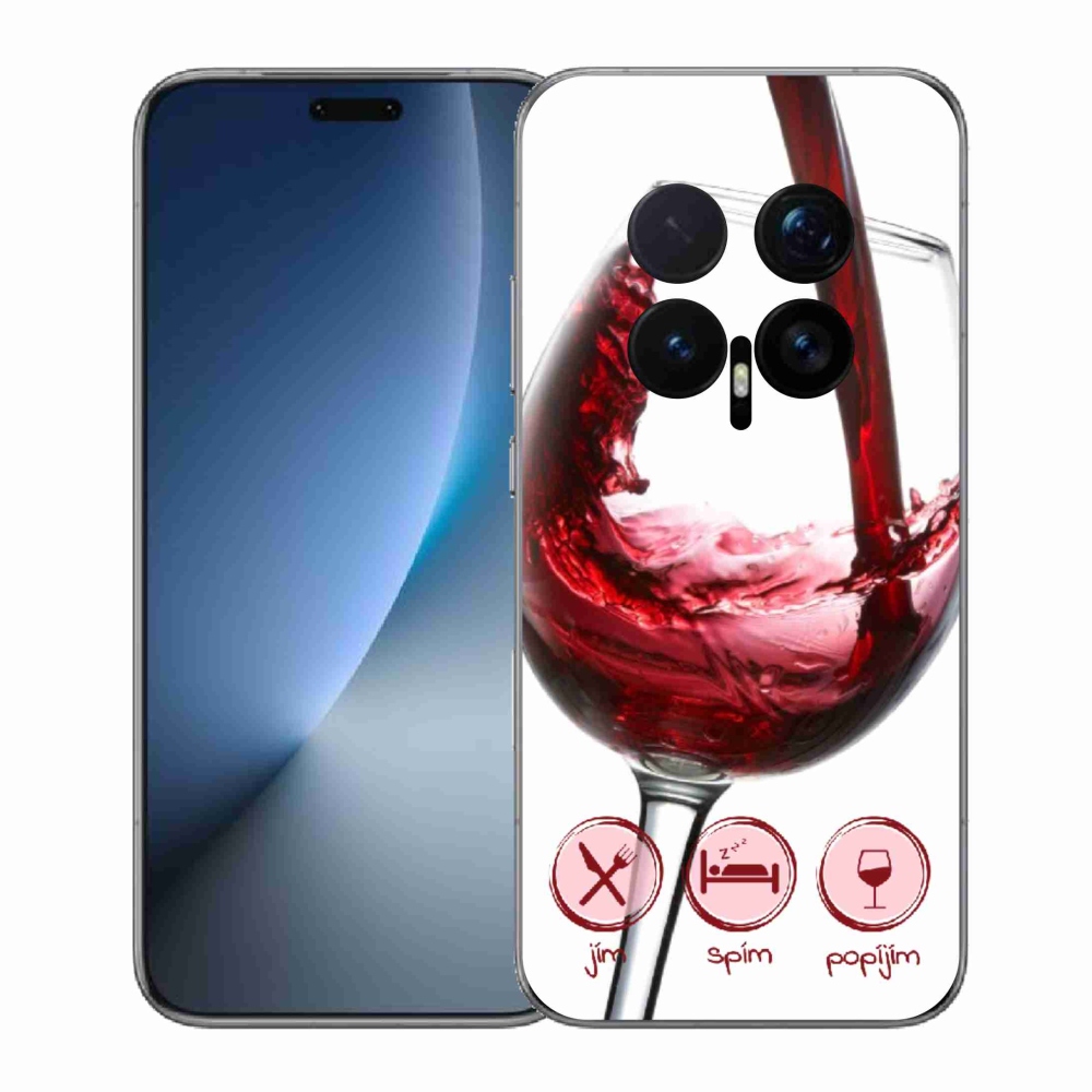 Zselés borítás mmCase a Honor Magic 8 Pro készülékhez - borospohár piros