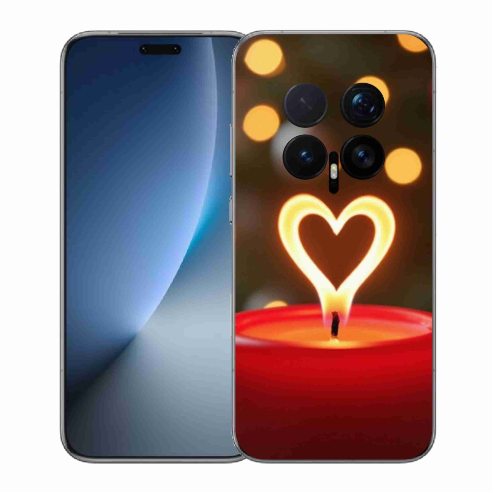 Zselés borítás mmCase a Honor Magic 8 Pro-hoz - láng szíve