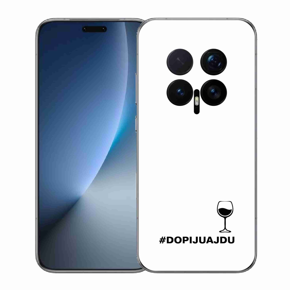 Gél borító mmCase a Honor Magic 8 Pro készülékhez - bor motívum fehér háttérrel