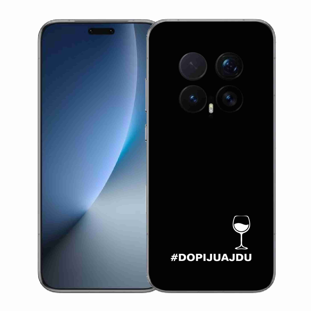 Gél borító mmCase a Honor Magic 8 Pro készülékhez - bor motívum fekete háttérrel