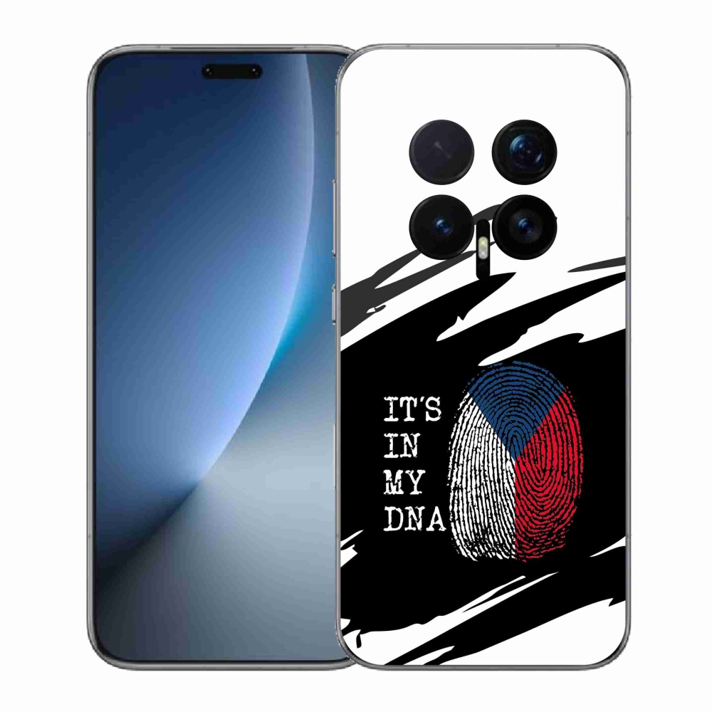 Gél borító mmCase a Honor Magic 8 Pro - zászlós ujjlenyomat fekete és fehér háttérrel