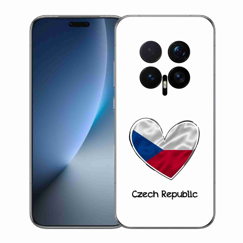 Gél borító mmCase a Honor Magic 8 Pro-hoz - zászló szív fehér háttérrel