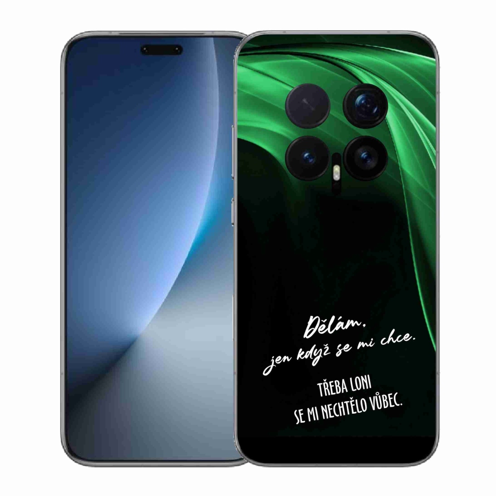 Gél borító mmCase a Honor Magic 8 Pro-hoz - vicces szöveg 12 fekete háttérrel