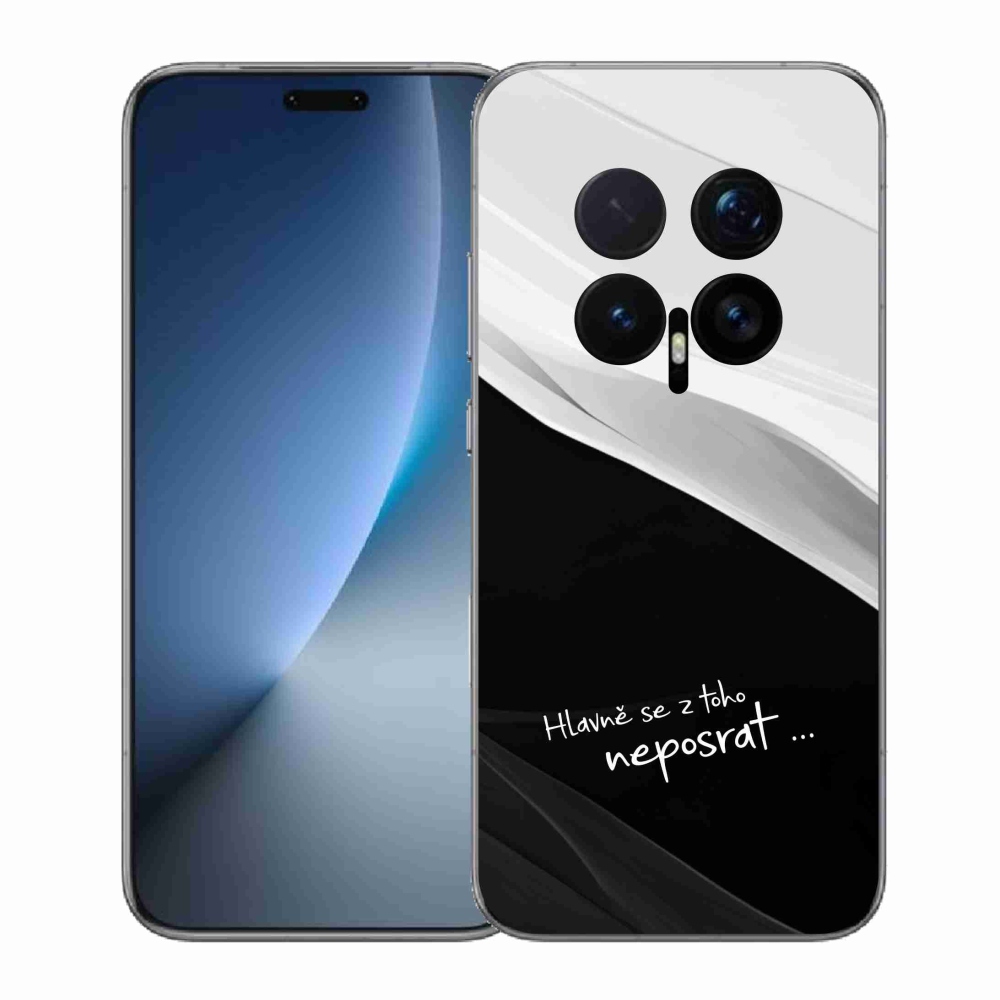 Gél borító mmCase a Honor Magic 8 Pro-hoz - vicces szöveg 13 fekete-fehér háttérrel