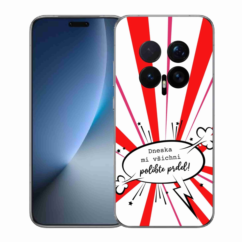 Gél borító mmCase a Honor Magic 8 Pro-hoz - vicces szöveg 15 fehér háttérrel