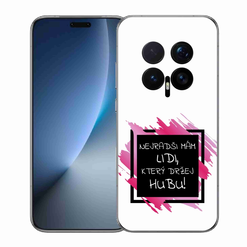 Gél borító mmCase a Honor Magic 8 Pro-hoz - vicces szöveg 7 fekete-fehér háttérrel