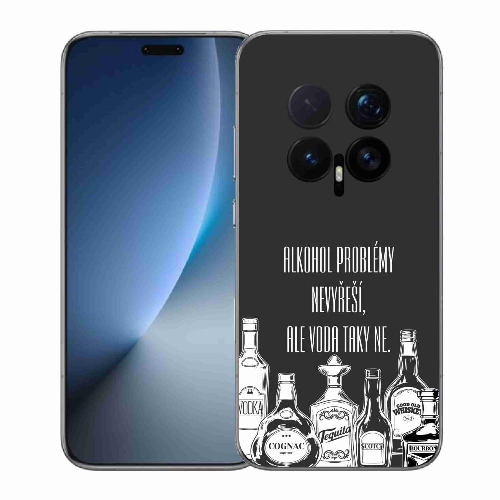 Gél borító mmCase a Honor Magic 8 Pro-hoz - vicces szöveg fekete háttérrel