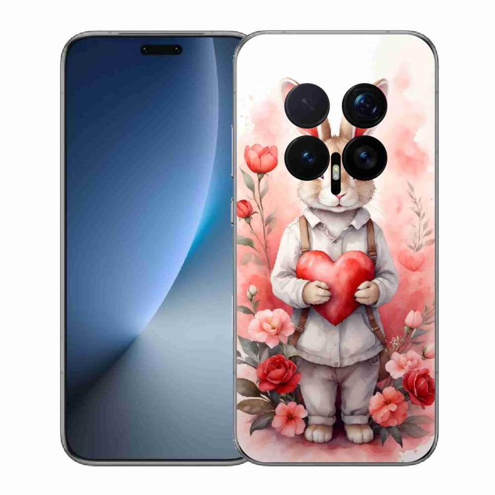 Zselés borítás mmCase a Honor Magic 8 Pro-hoz - nyúl szívvel