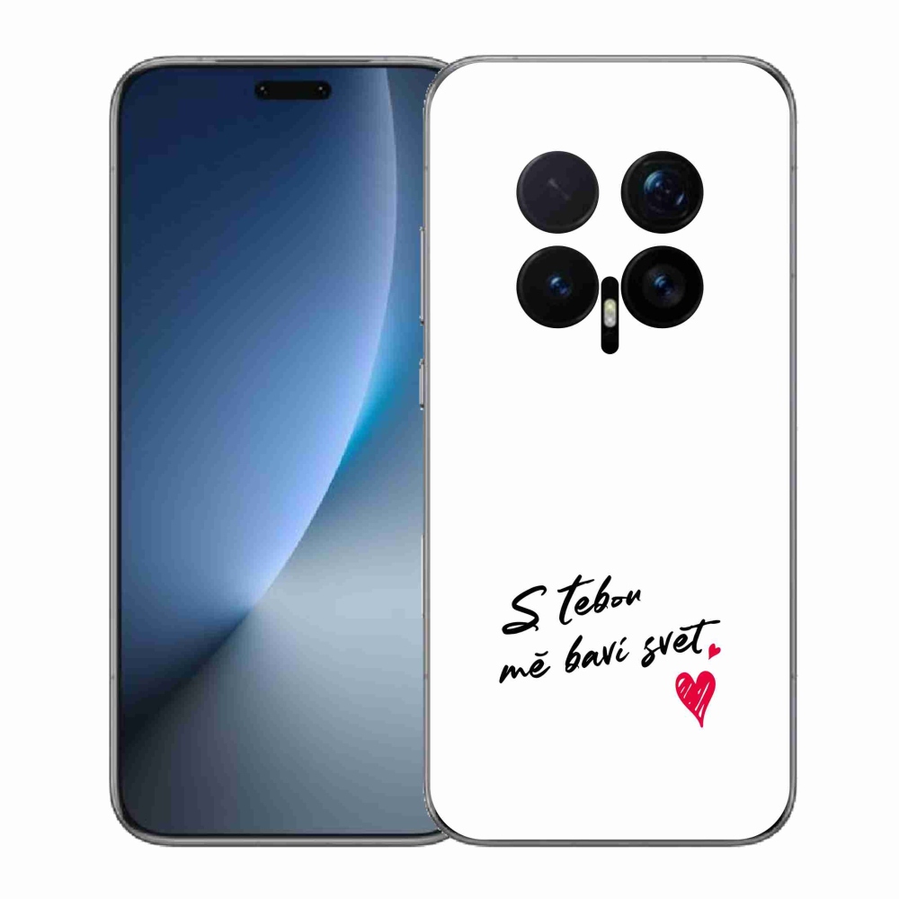 Gél borító mmCase a Honor Magic 8 Pro készülékhez - szerelmes szöveg 1 fehér háttér