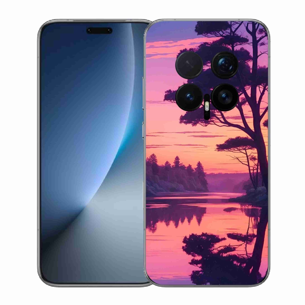 Gél borítás mmCase a Honor Magic 8 Pro számára - naplemente a tó felett