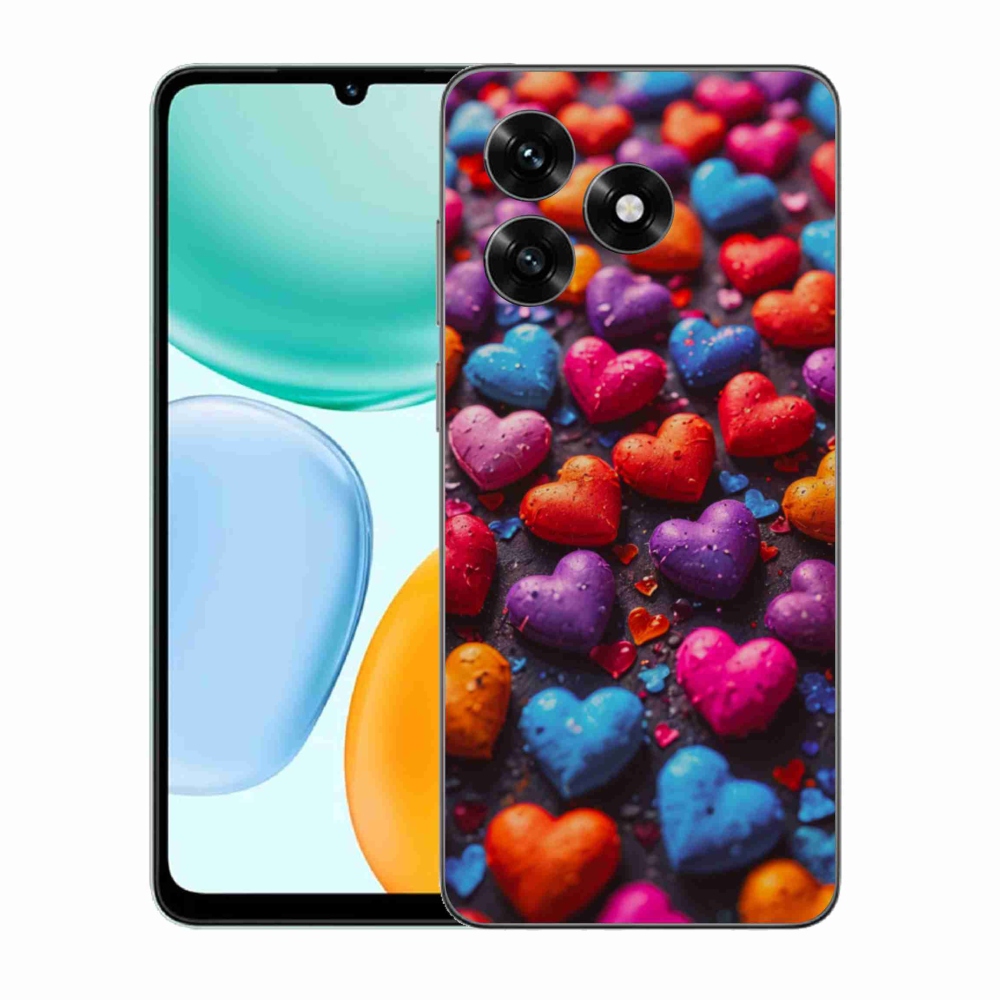 Gél borítás mmCase a Honor X5c Plus számára - színes szív