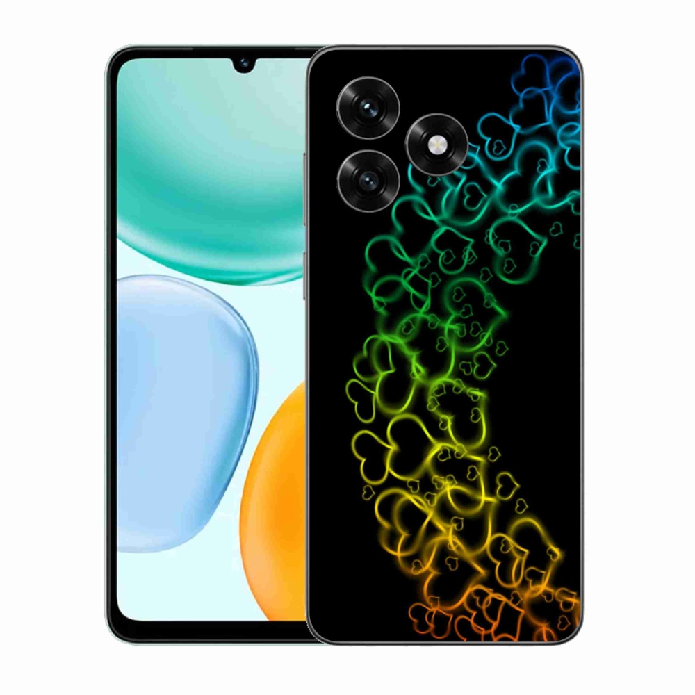 Zselés borítás mmCase a Honor X5c Plus számára - színes szívek