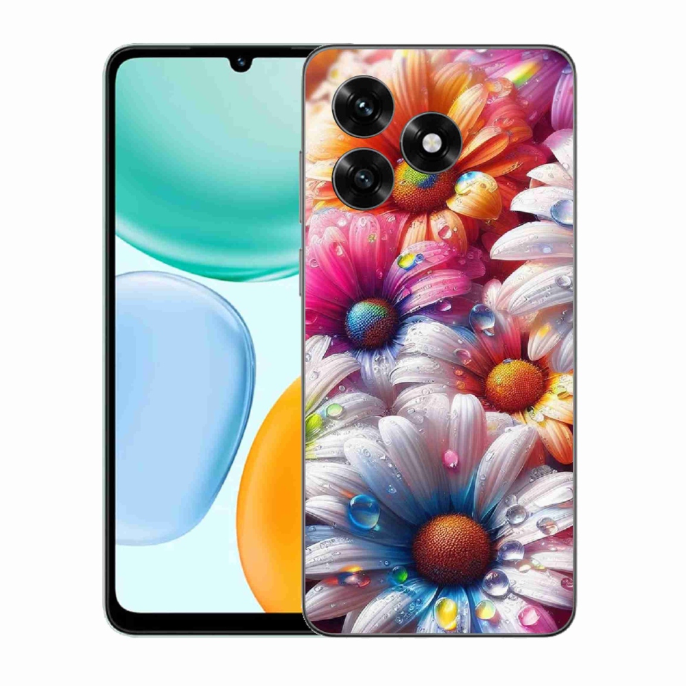 Zselés borítás mmCase a Honor X5c Plus készülékhez - színes százszorszépek