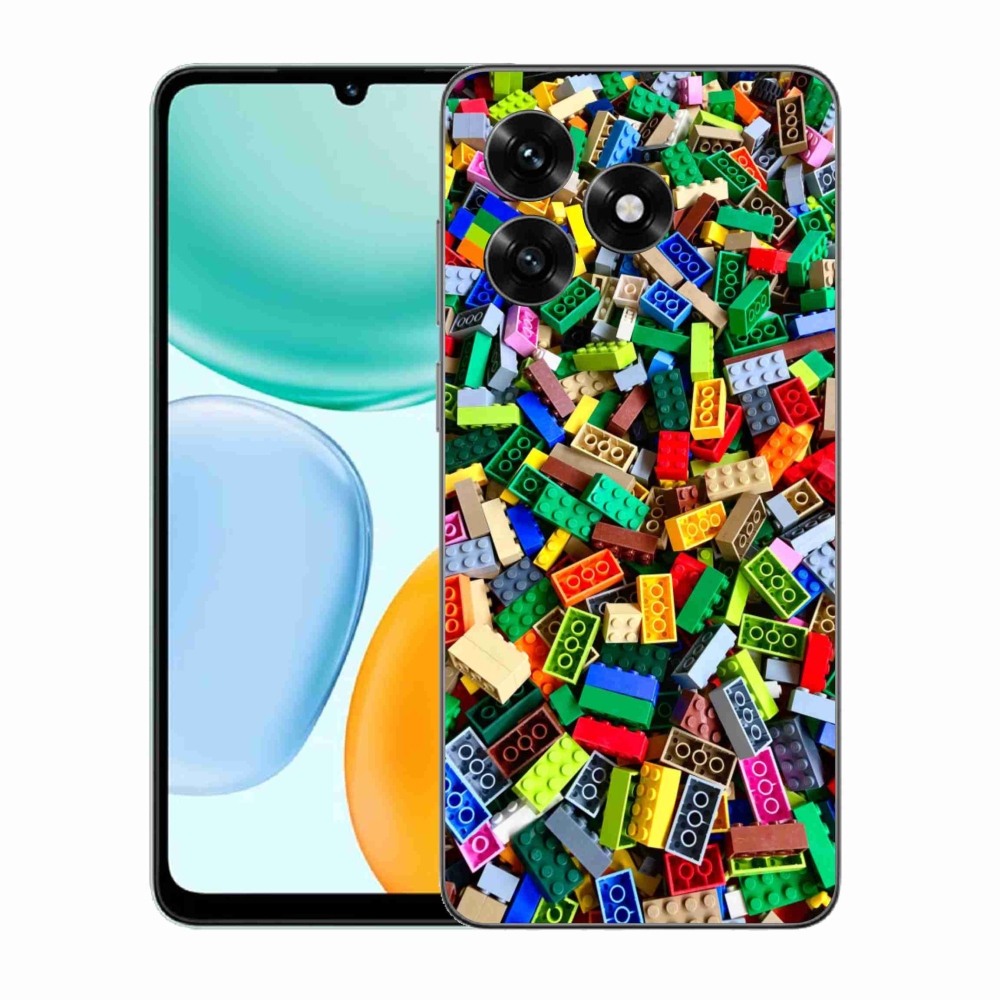 Zselés borítás mmCase a Honor X5c Plus számára - színes építőkockák