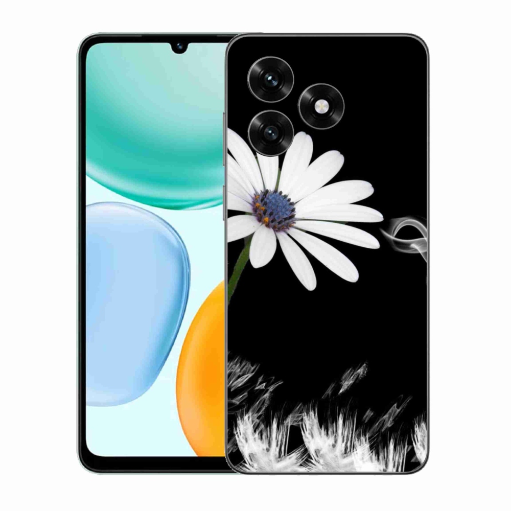 Zselés borítás mmCase a Honor X5c Plus számára - fehér virág