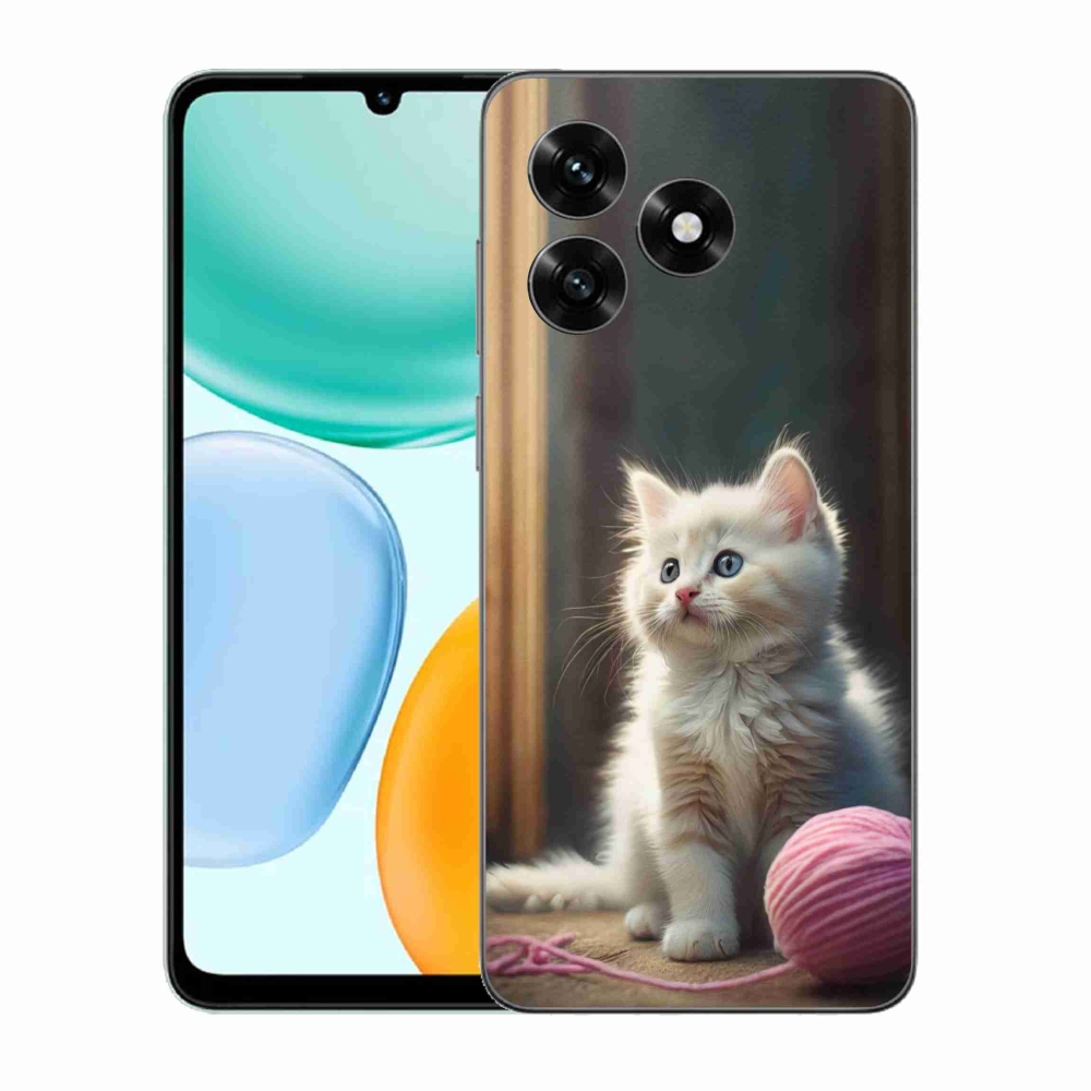 Zselés borítás mmCase a Honor X5c Plus készülékhez - fehér cica 2