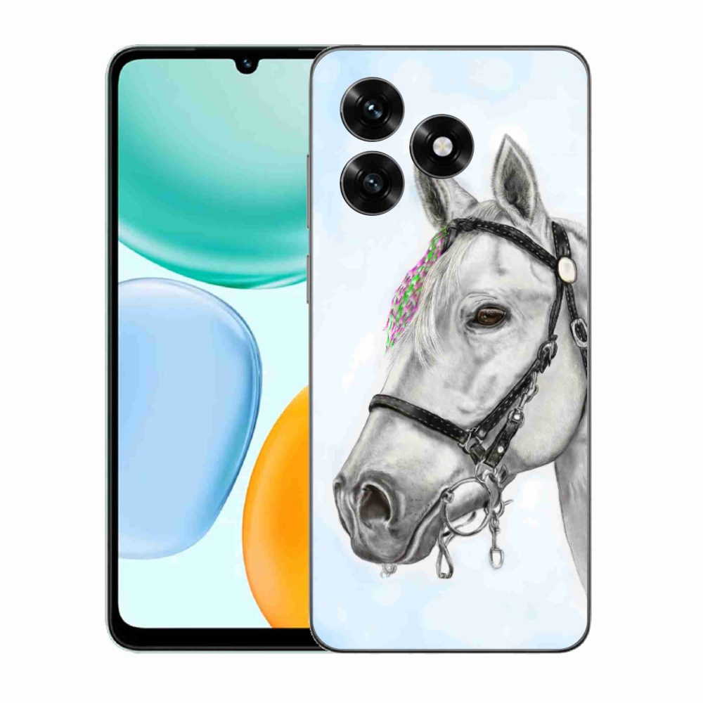 Zselés borítás mmCase a Honor X5c Plus-hoz - fehér ló 1