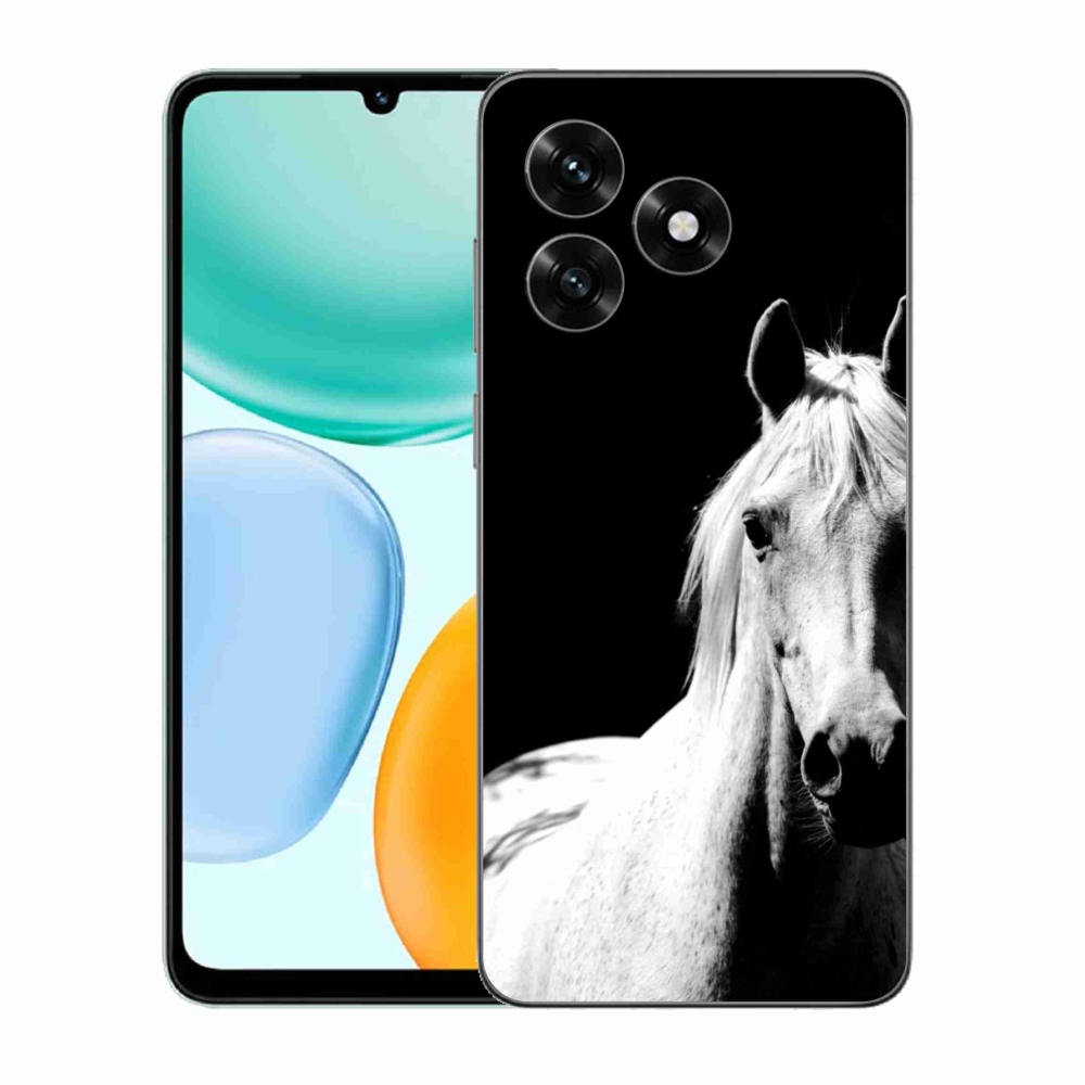 Zselés borítás mmCase a Honor X5c Plus számára - fehér ló 5