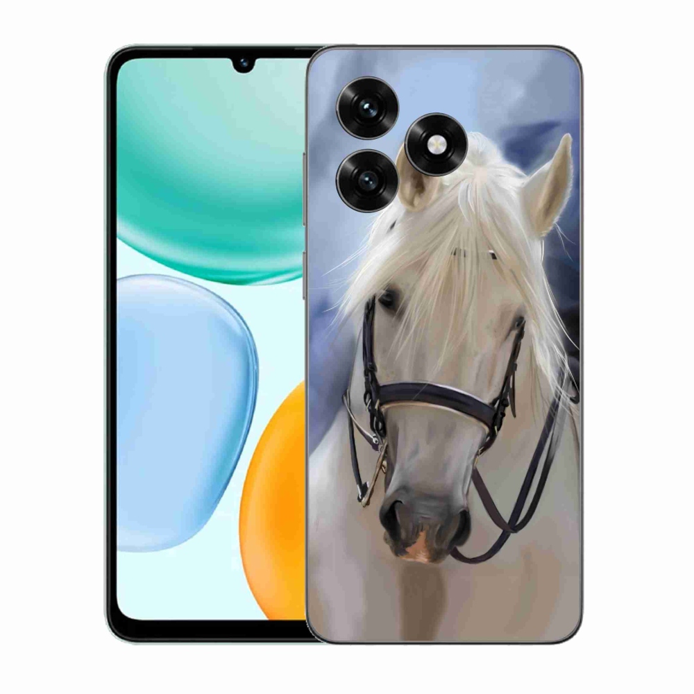 Zselés borítás mmCase a Honor X5c Plus számára - fehér ló