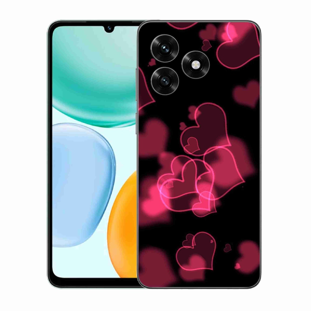 Gél borítás mmCase a Honor X5c Plus készülékhez - piros szívek