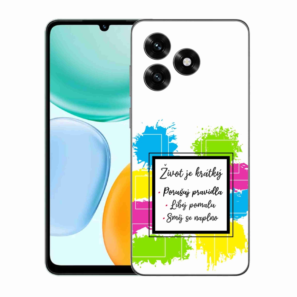 Gél borítás mmCase a Honor X5c Plus készülékhez - Idézet 5 fehér háttér