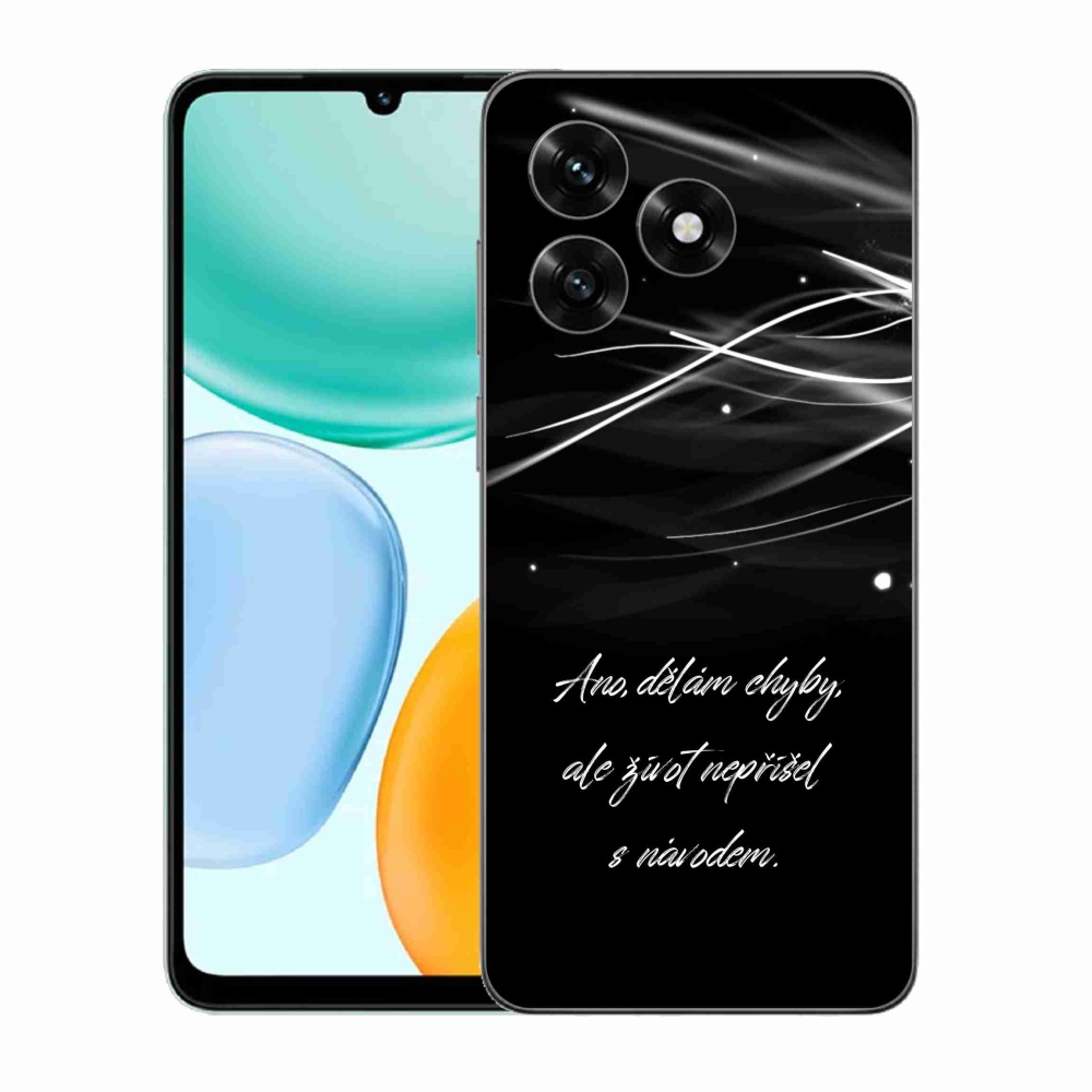 Gél borítás mmCase a Honor X5c Plus készülékhez - idézem fekete háttérrel