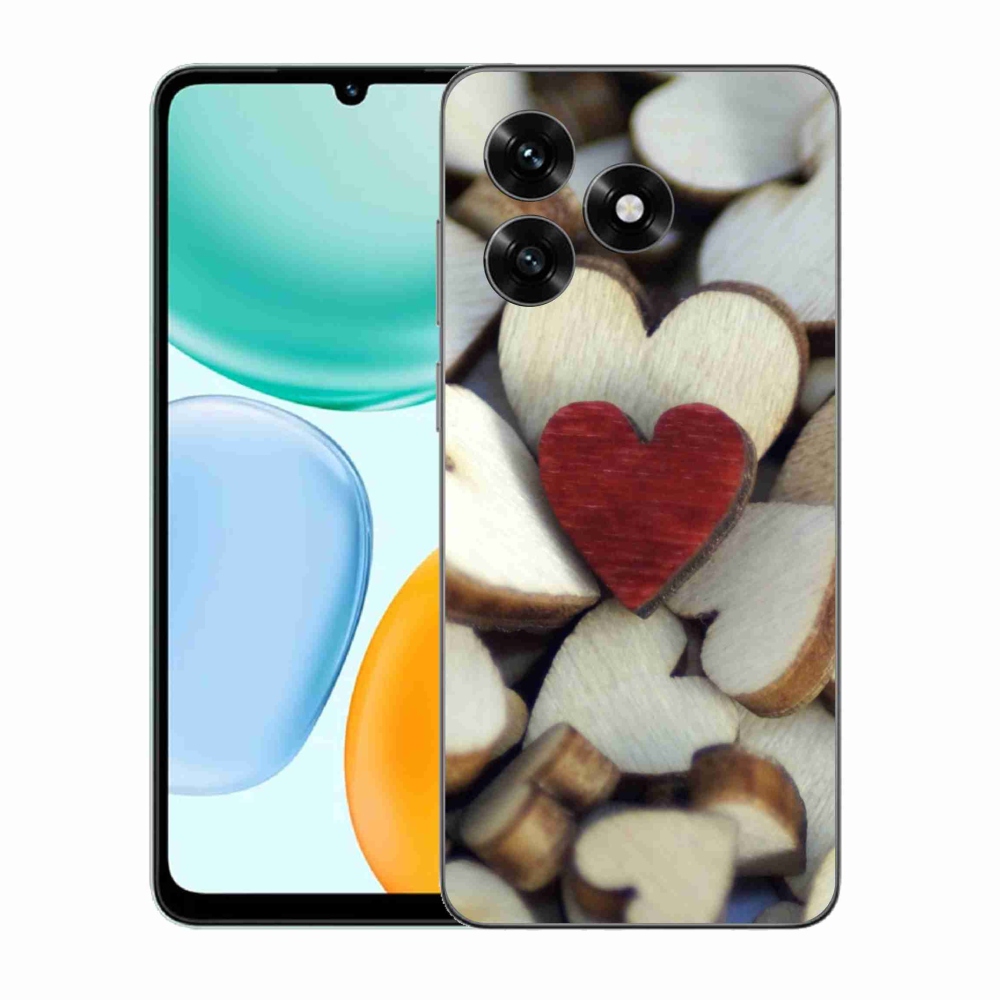 Gél borítás mmCase a Honor X5c Plus készülékhez - gravírozott piros szív