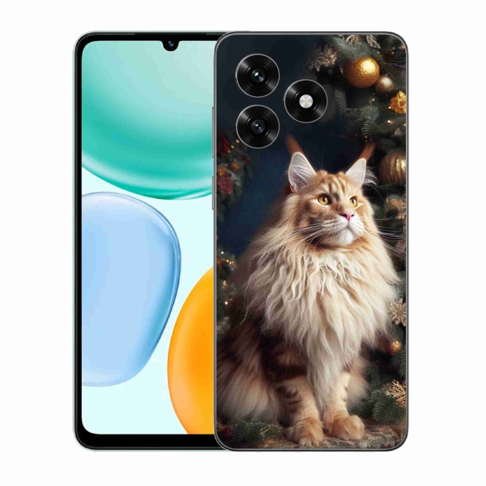 Zselés borítás mmCase a Honor X5c Plus számára - macska a fánál