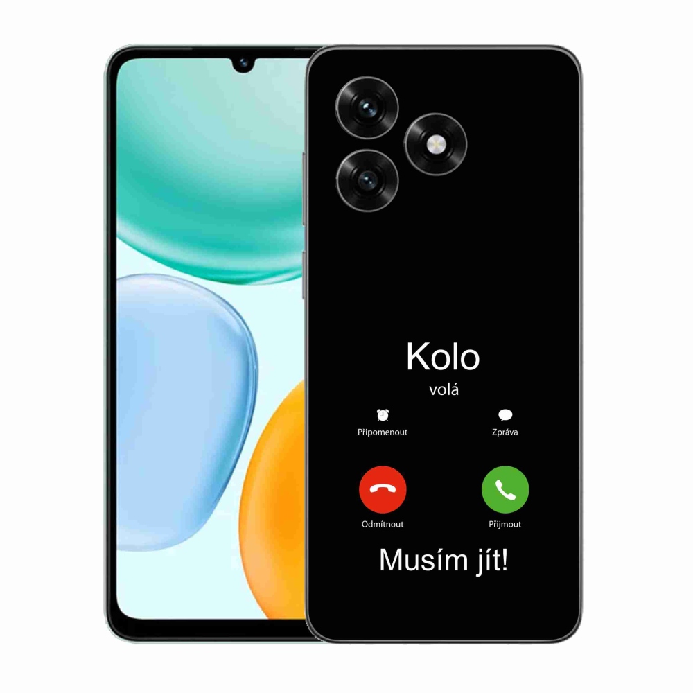 Gél borítás mmCase a Honor X5c Plus készülékhez - kerek hívások fekete háttérrel