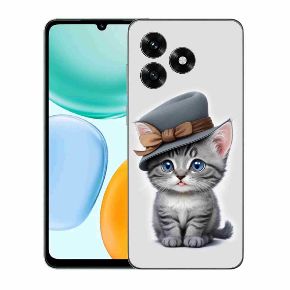 Gél borítás mmCase a Honor X5c Plus számára - cica sapkával