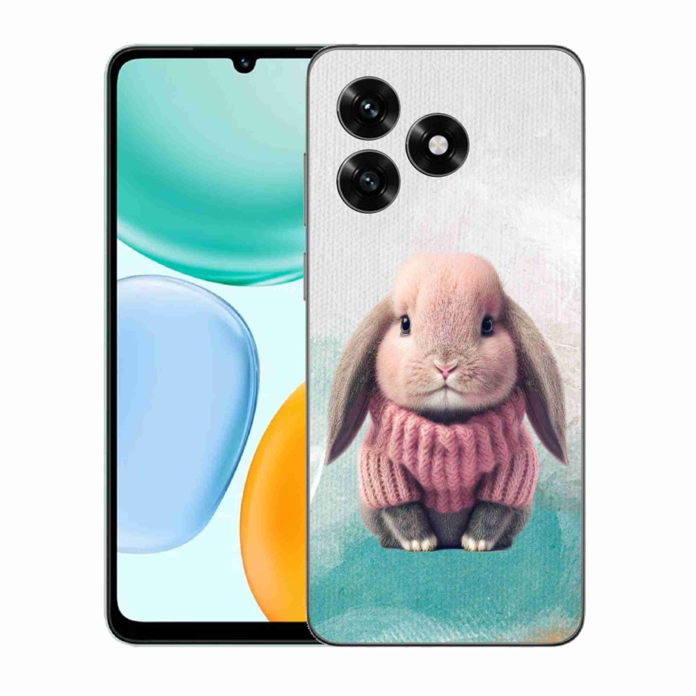 Zselés borítás mmCase a Honor X5c Plus számára - nyúl pulóverben