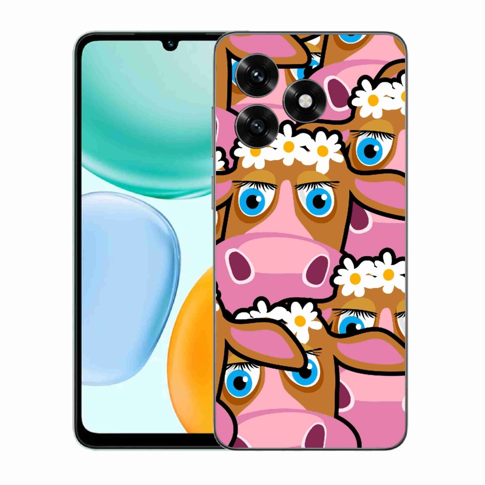 Zselés borítás mmCase a Honor X5c Plus számára - karikatúrás tehenek