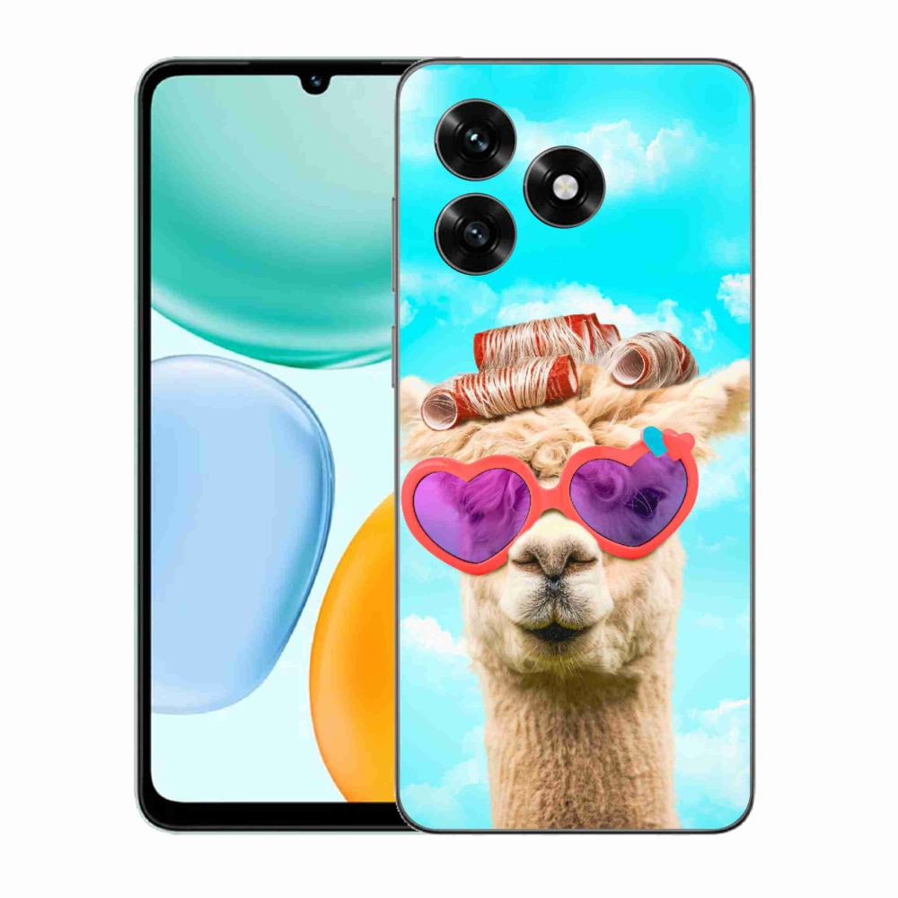 Zselés borítás mmCase a Honor X5c Plus számára - szemüveges láma