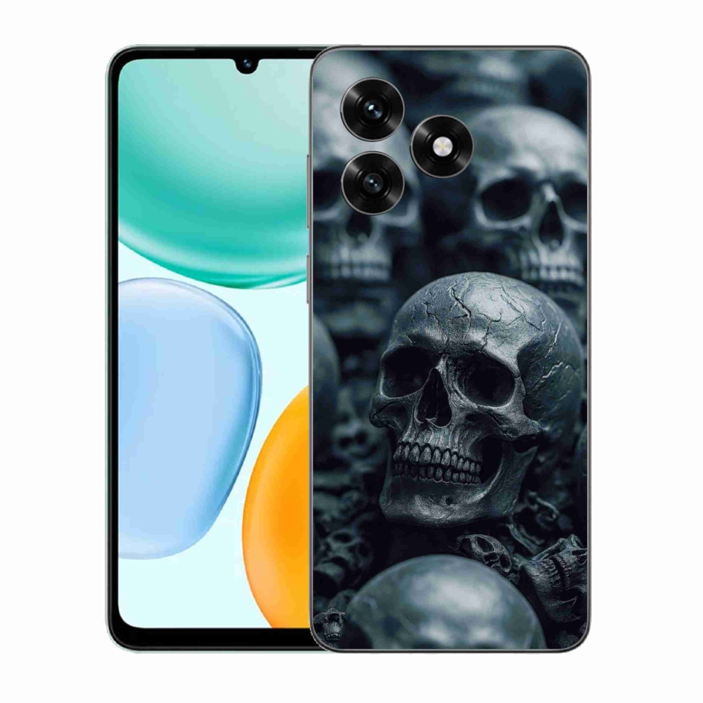 Zselés borítás mmCase a Honor X5c Plus számára - koponya 2