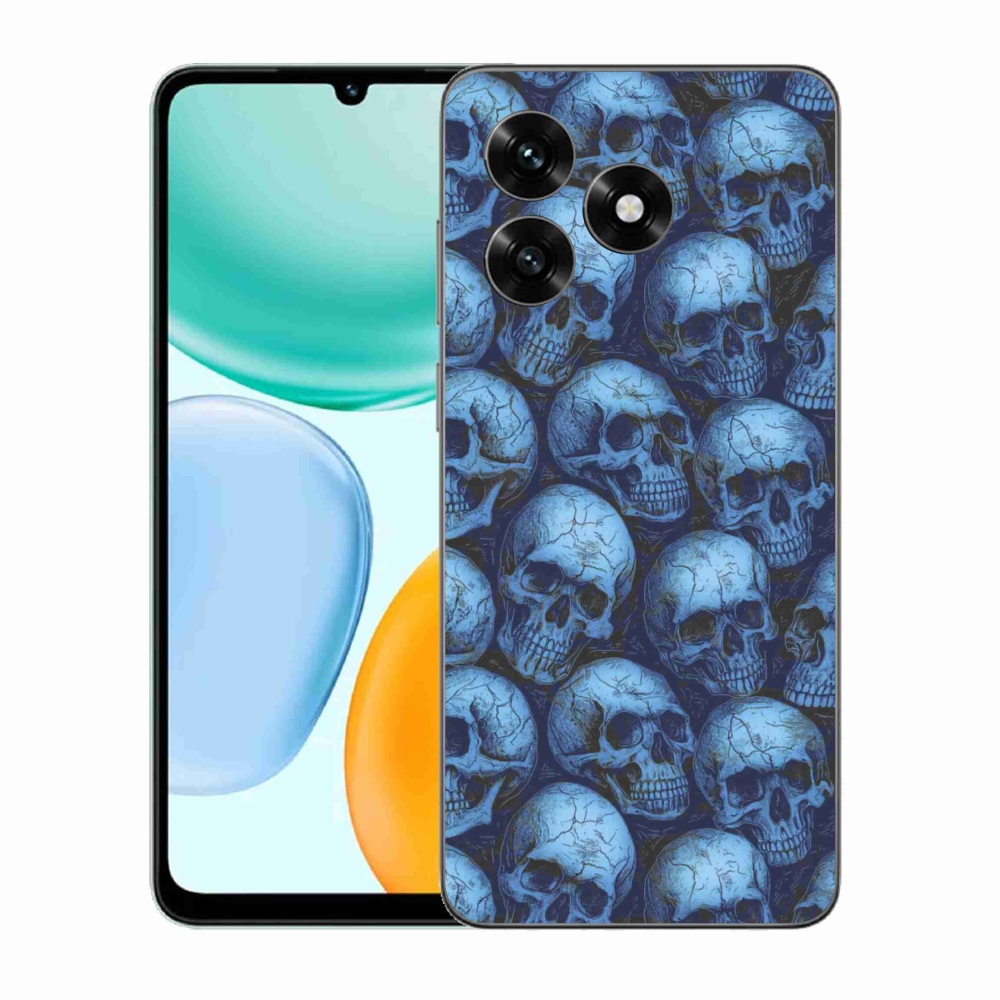 Zselés borítás mmCase a Honor X5c Plus számára - koponyák