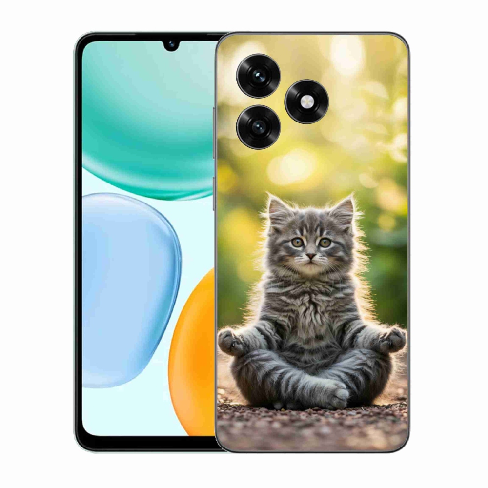 Gél borítás mmCase a Honor X5c Plus számára - meditáló cica