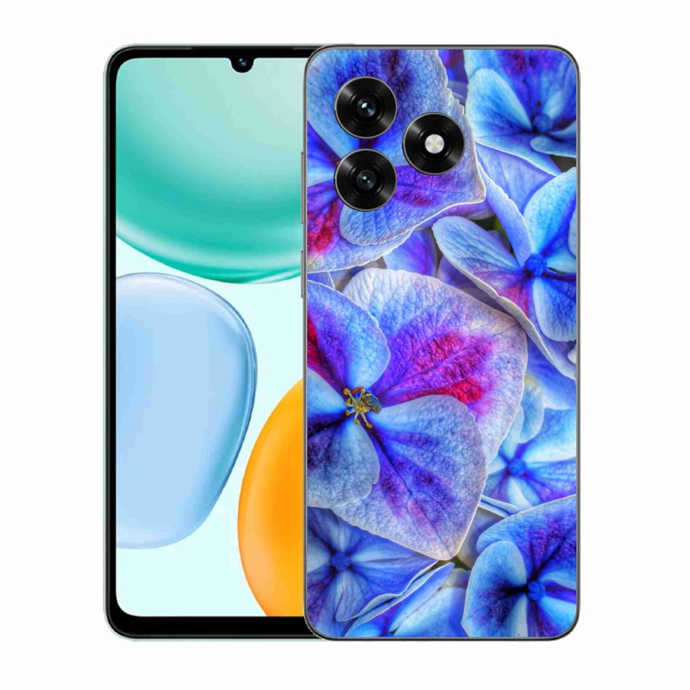 Zselés borítás mmCase a Honor X5c Plus számára - kék virágok 1