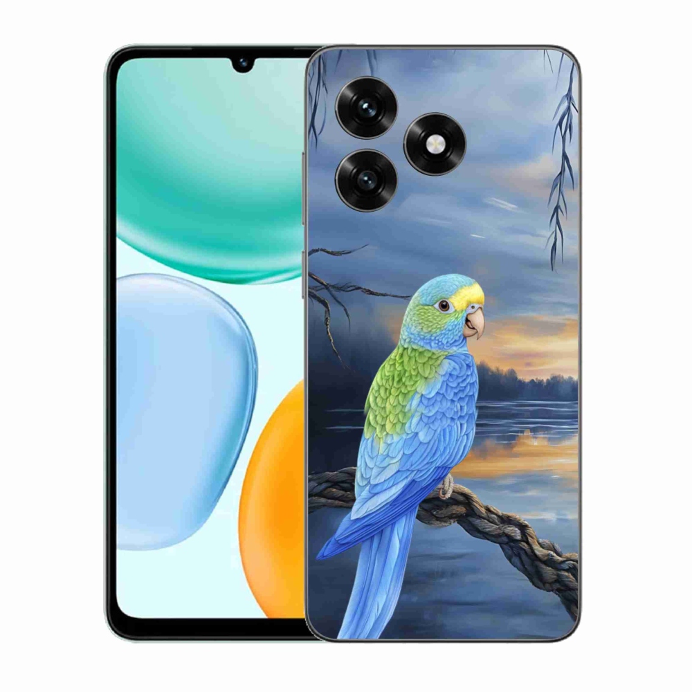 Zselés borítás mmCase Honor X5c Plus készülékhez - kék papagáj