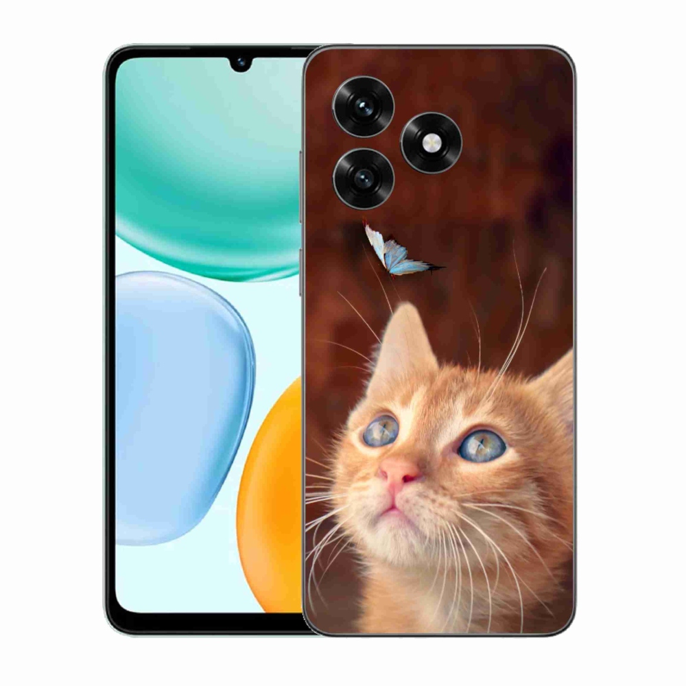 Gél borítás mmCase a Honor X5c Plus számára - pillangó és cica