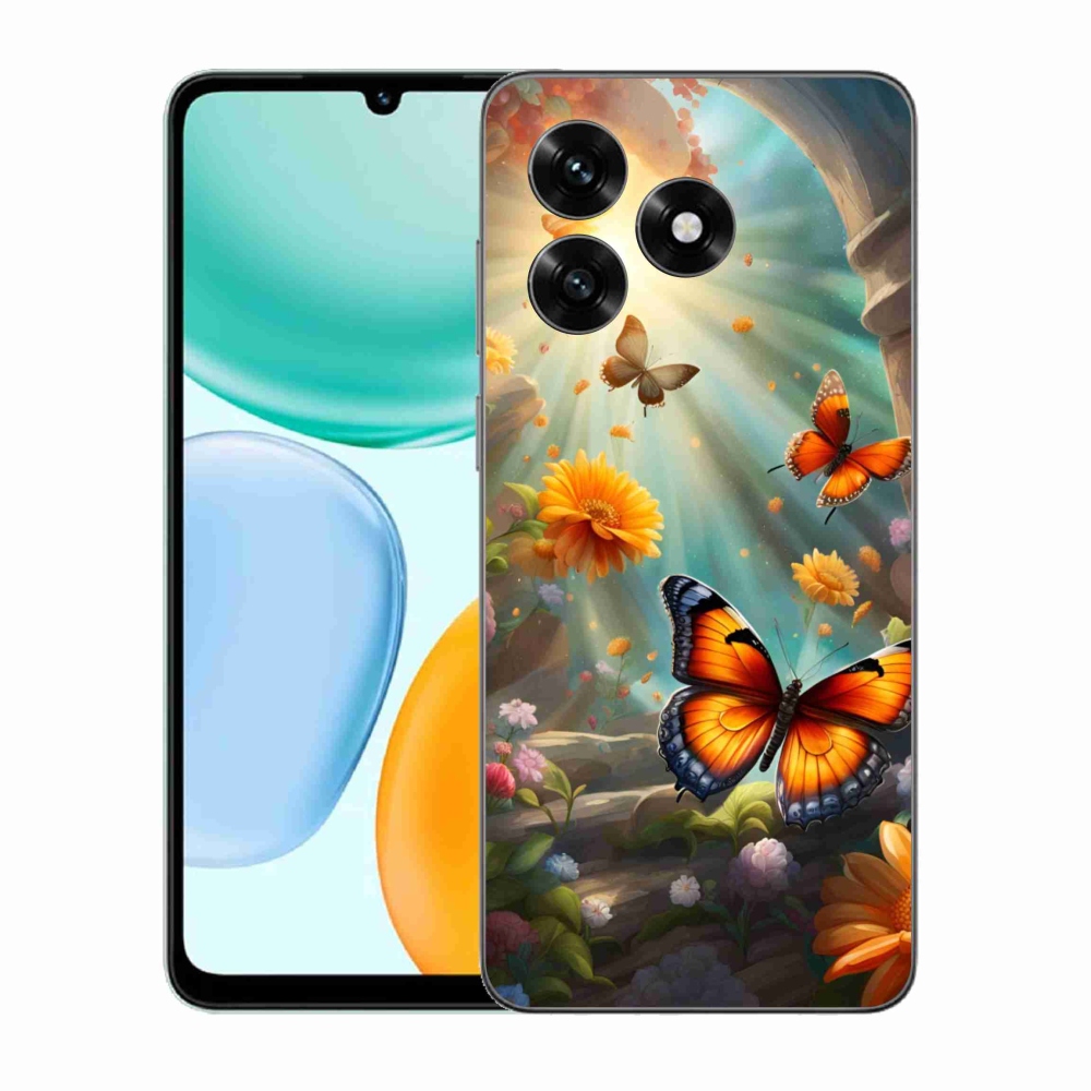 Zselés borítás mmCase a Honor X5c Plus számára - pillangókert 2