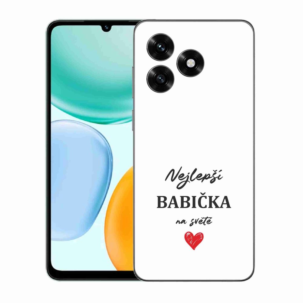 Gél borítás mmCase a Honor X5c Plus számára - Best Grandma 1 fehér háttér