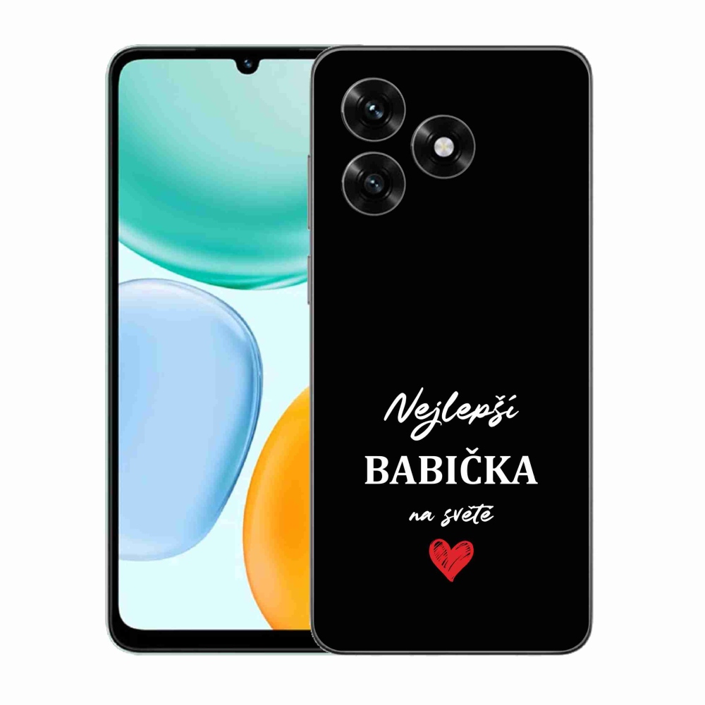 Gél borítás mmCase a Honor X5c Plus számára - Legjobb nagyi 1 fekete háttér