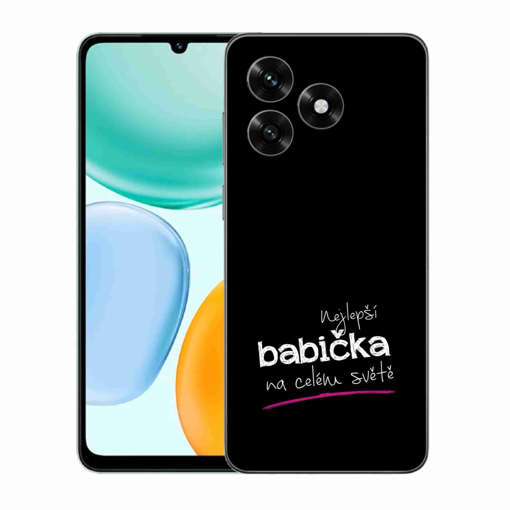 Gél borító mmCase a Honor X5c Plus számára - Legjobb nagyi 4 fekete háttérrel