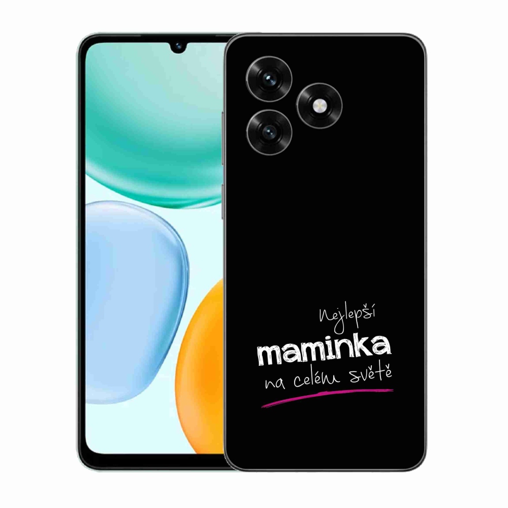 Gél borítás mmCase a Honor X5c Plus számára - legjobb anya 4 fekete háttérrel