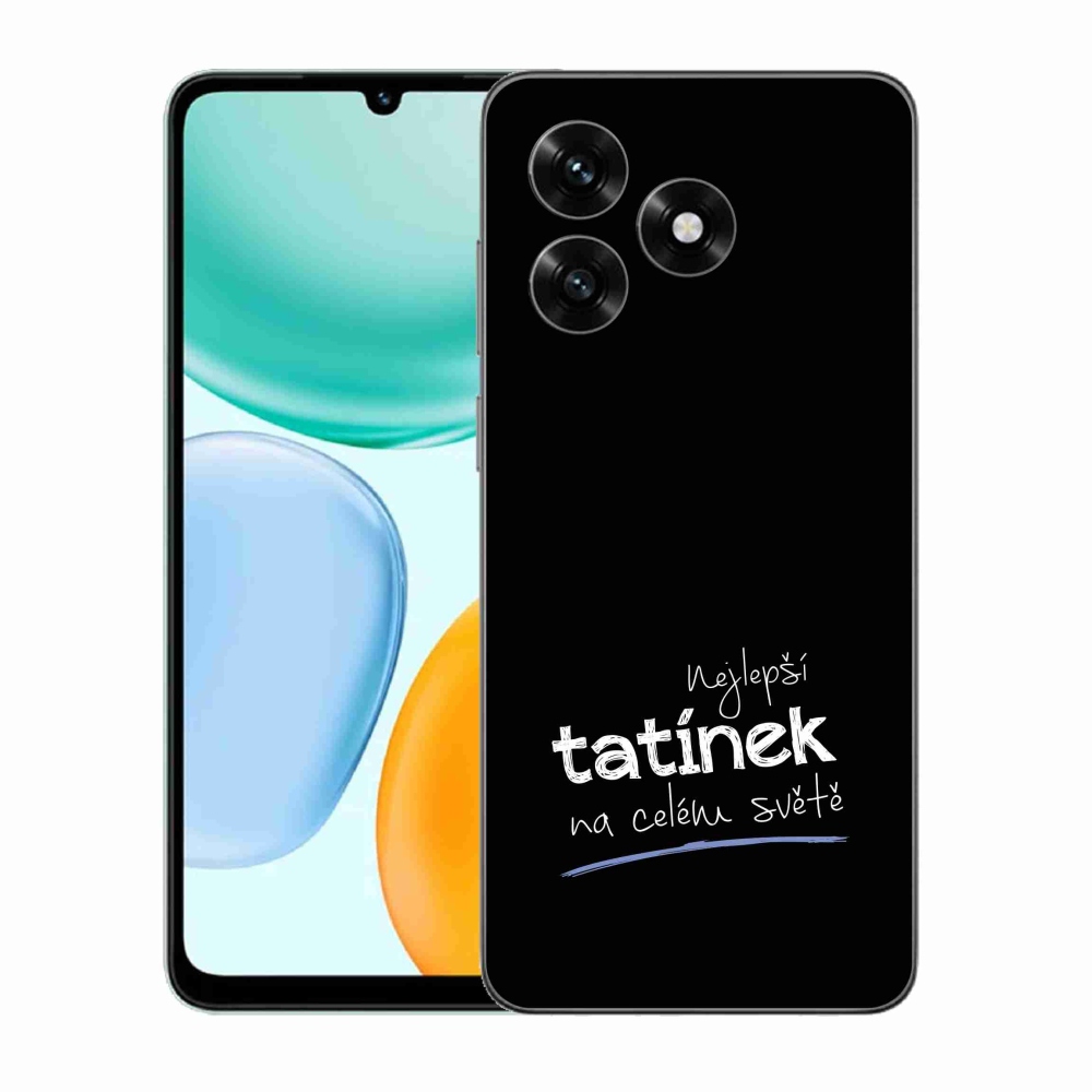 Gél borító mmCase a Honor X5c Plus számára - Best Daddy 4 fekete háttérrel